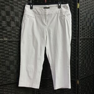 Lane Bryant Womens White Stretch Capris SZ 14